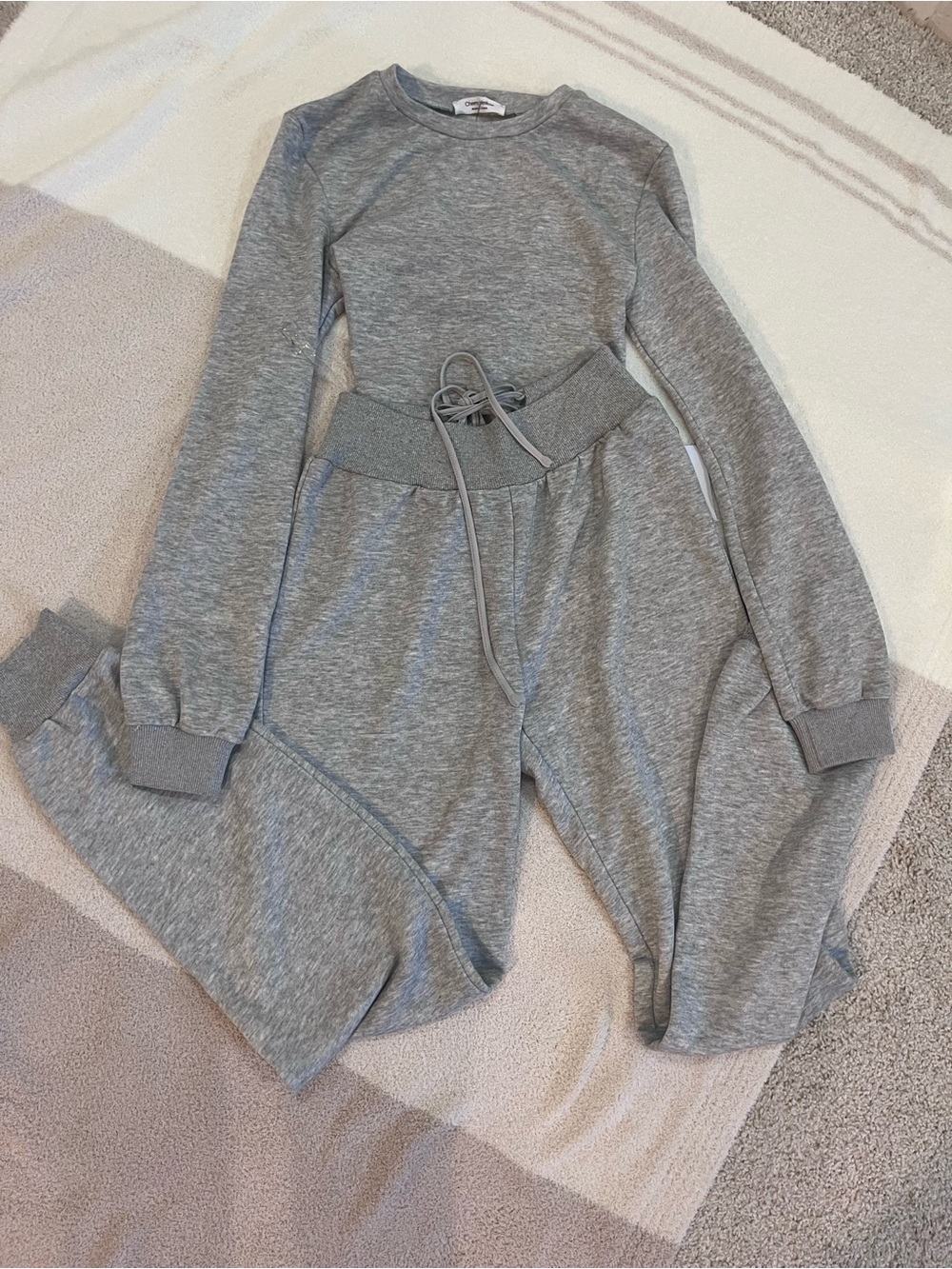 Everyday Grey Track Jogger Pants - Comfortable Women's Sweatpants Cherry Mellow